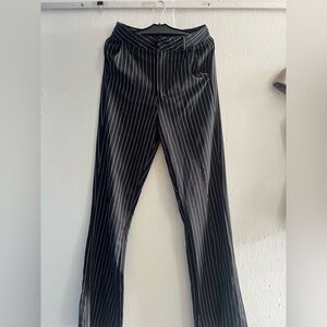 Black Pinstripe Pants